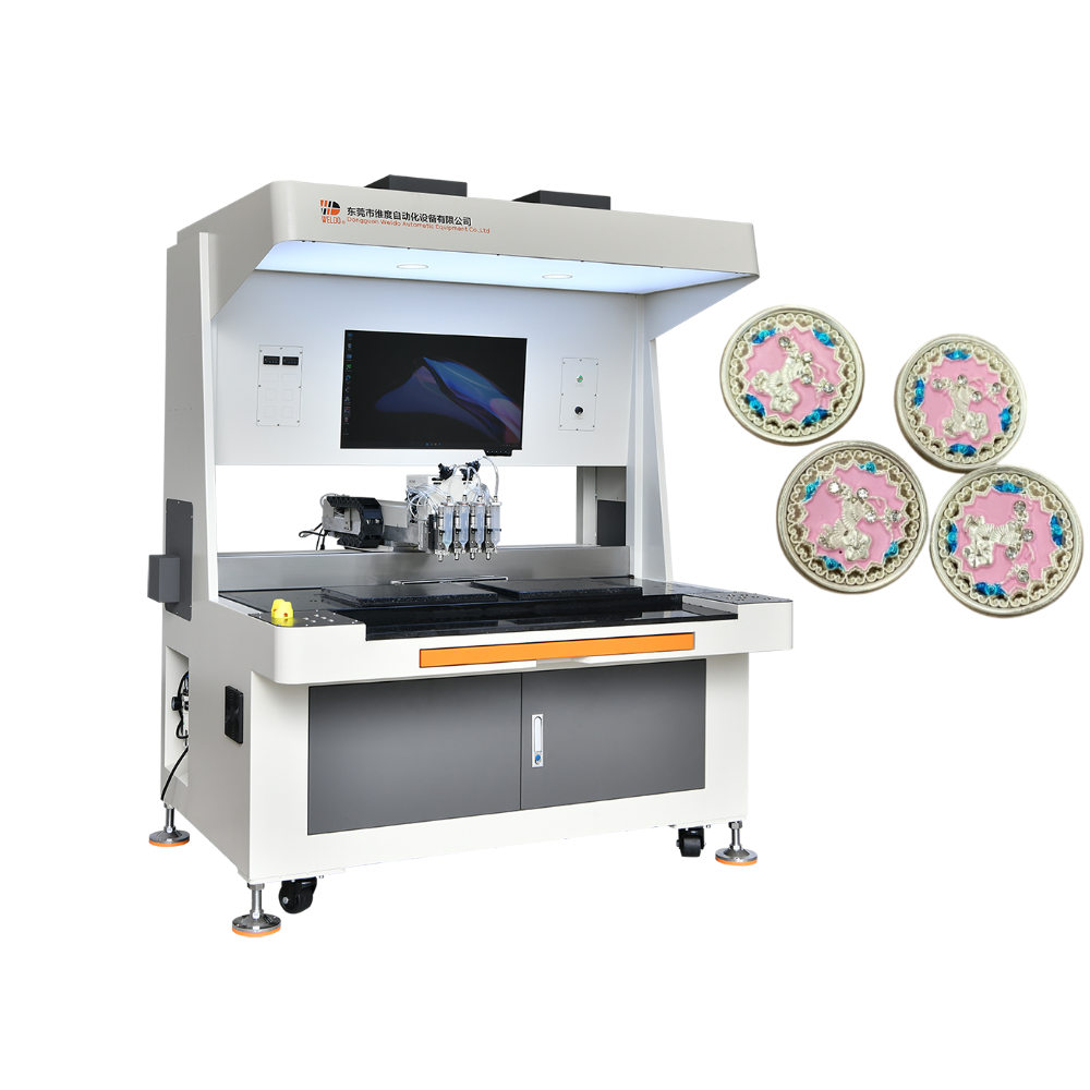 Blessed enamel pin filling machine